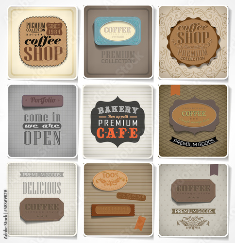 Retro  labels and typography,