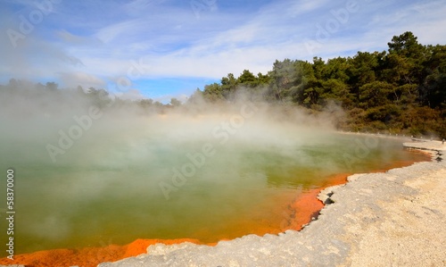 Geo-thermal springs and lakes in Wai-O-Tapu Thermal Wonderland