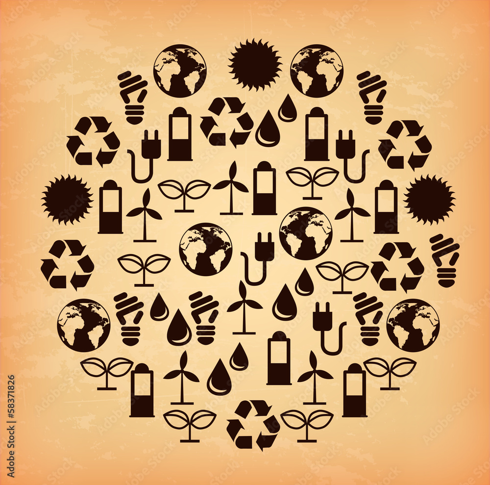 Naklejka premium eco icons