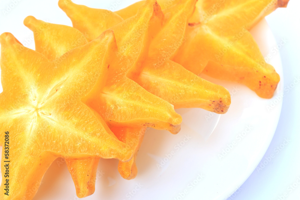 star apple on white background star apple on white background