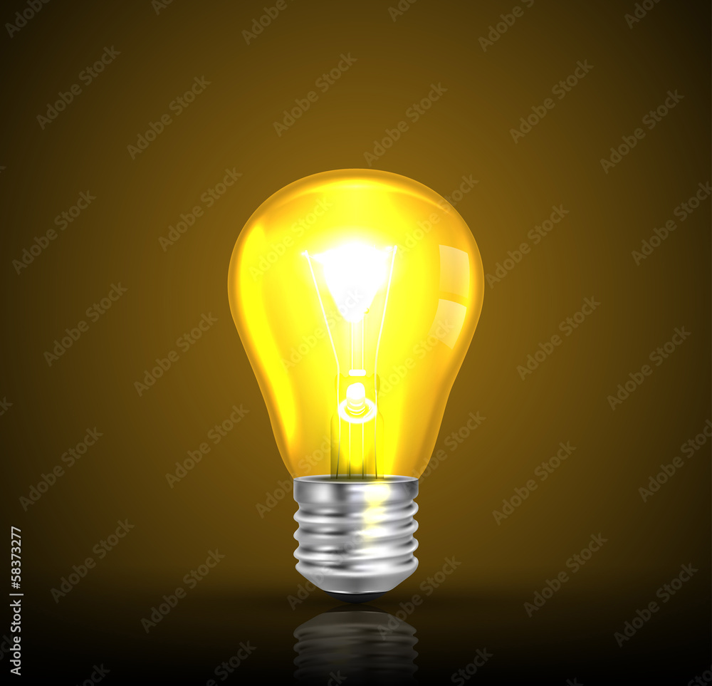 Idea concept on black background Idea concept on black background