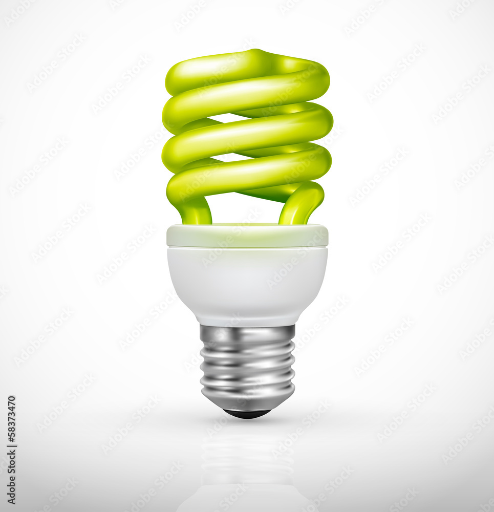 Ecological lightbulb, Energy saving concept Ecological lightbulb, Energy saving concept