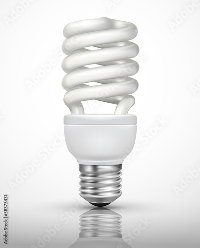 White energy saving lamp