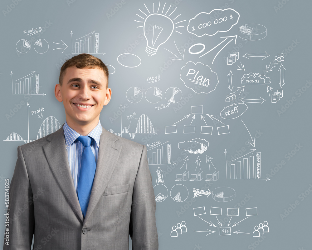 businessman thinking about innovation in business businessman thinking about innovation in business