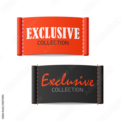 Exclusive collection clothing labels