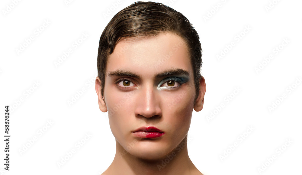 Man wearing make up, Portrait of a drag queen Man wearing make up, Portrait of a drag queen