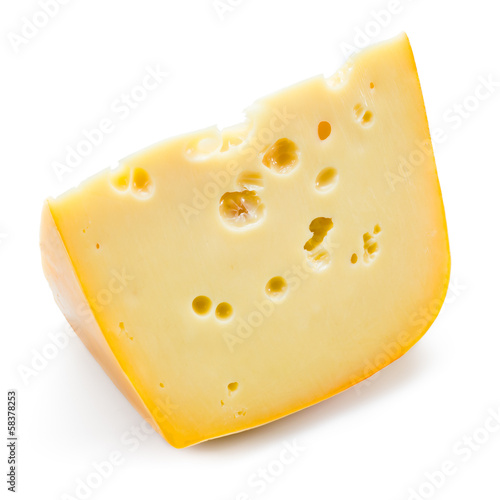 Cheese. Piece isolated on white background photo