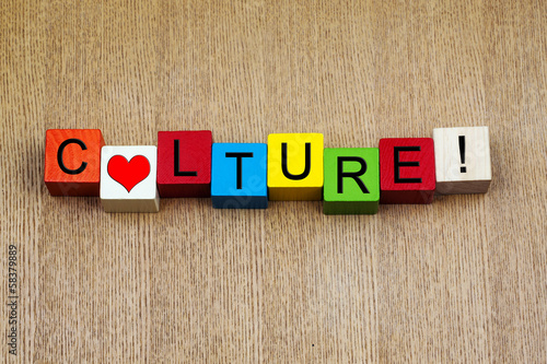 I Love Culture - sign series for the arts and travelling