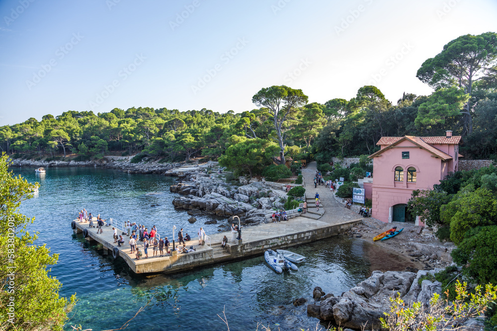 Fototapeta premium Croatia. Moorings at the Lokrum island