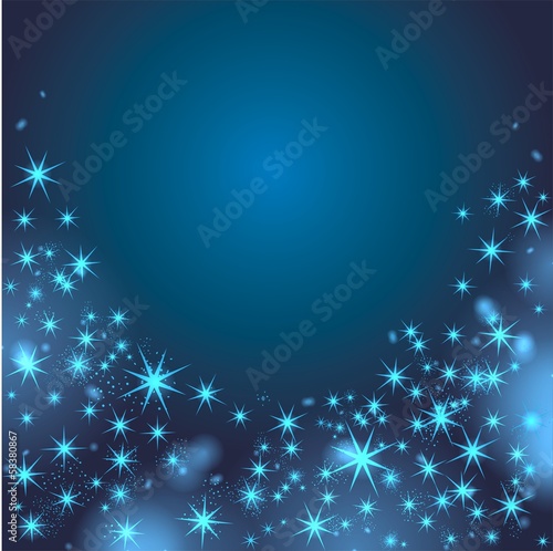 glitzernder Sternenhintergrund in blau