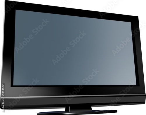 TV flat screen lcd, plasma realistic vector illustration