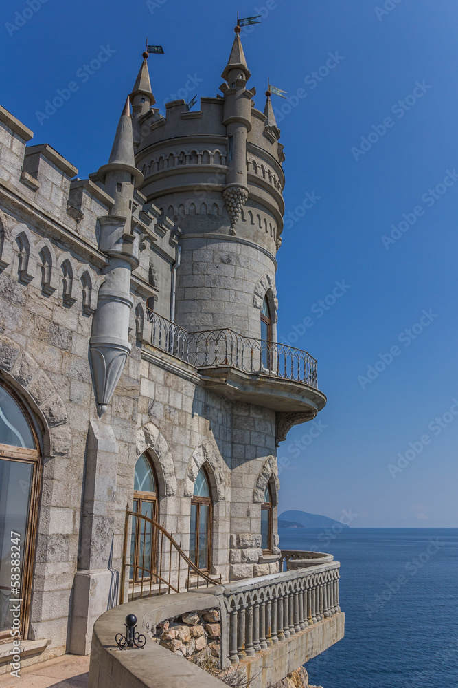 Swallow's nest on top of a cliff near Yalta