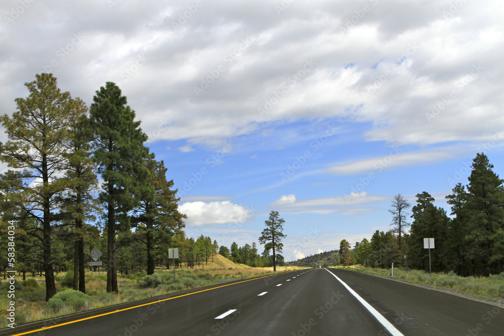 en route vers le volcan Sunset crater