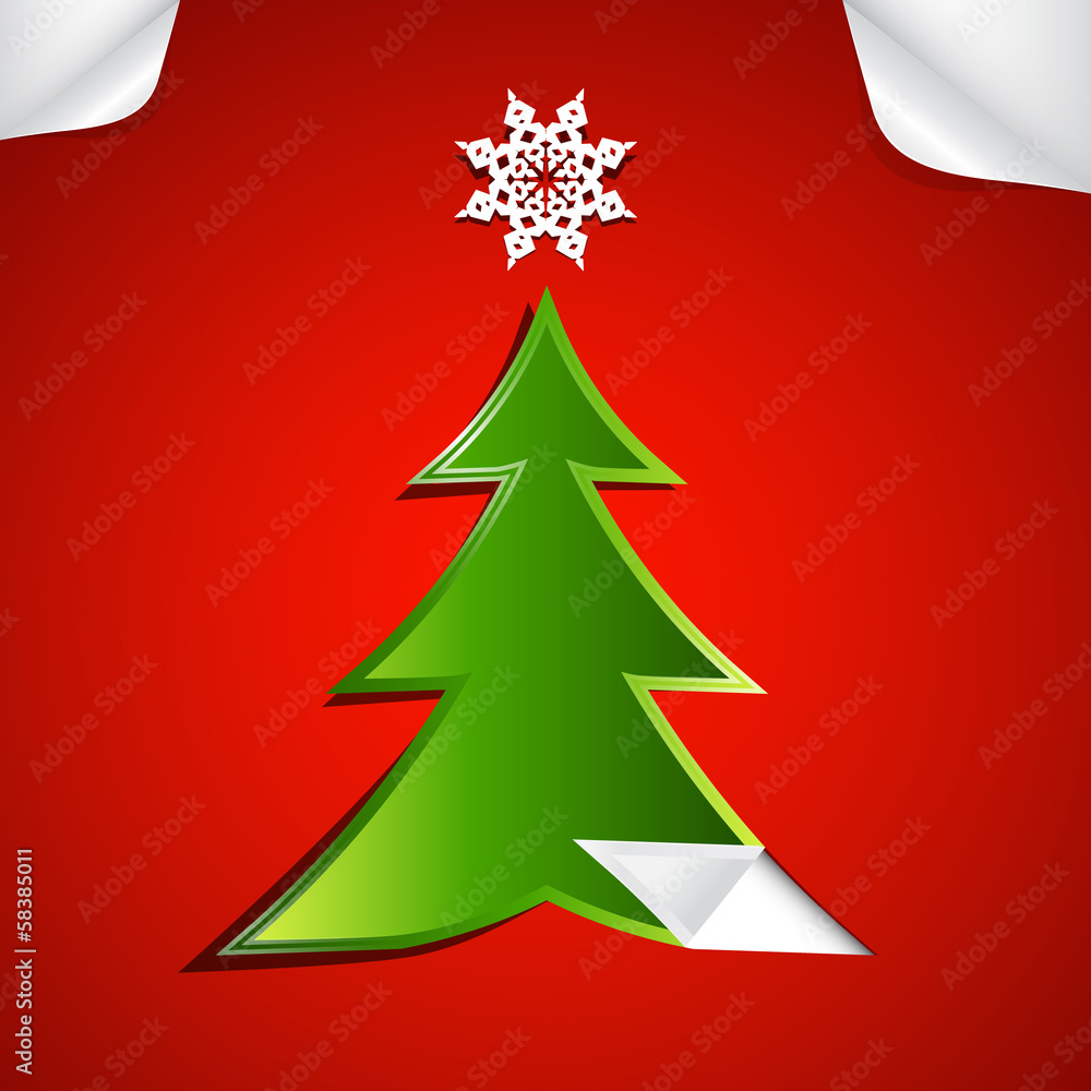 Obraz premium Red Abstract Vector Merry Christmas Background