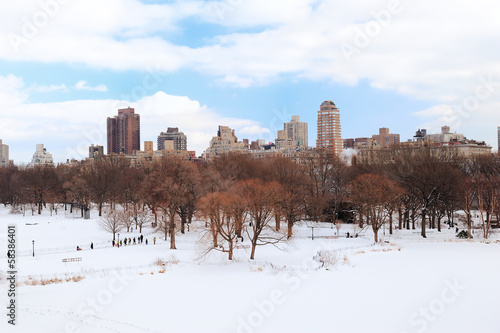 Photographie New York City Manhattan Central Park in winter