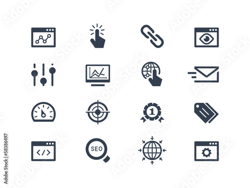 Seo and optimization icons