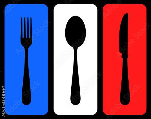 Fork, spoon, knife - french