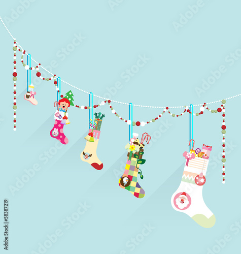 Merry Christmas decoration sock