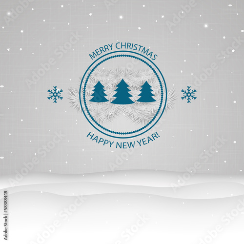 Merry Christmas and Happy New Year card