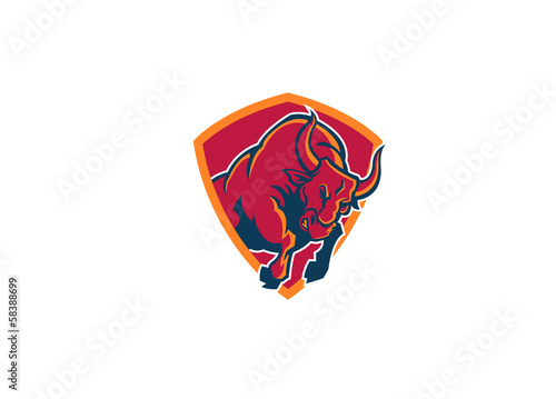 angry bull mascot