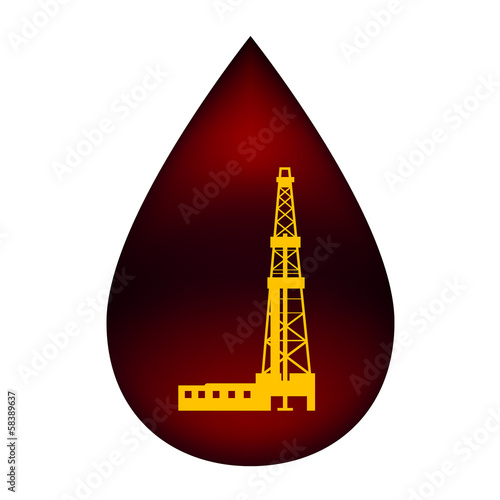 Rig in a drop of oil.