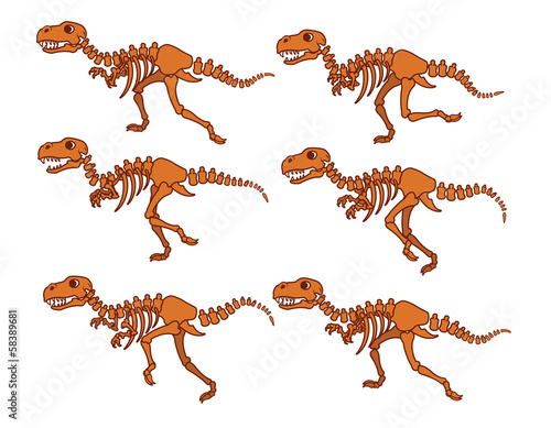 T Rex Bones Running Sequence