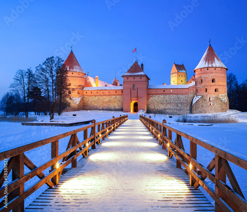 Trakai - historic city and lake resort in Lithuania photo