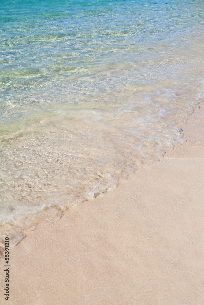 Caribbean sea and sand background