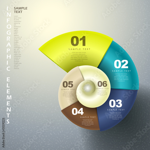 abstract 3d spiral infographics
