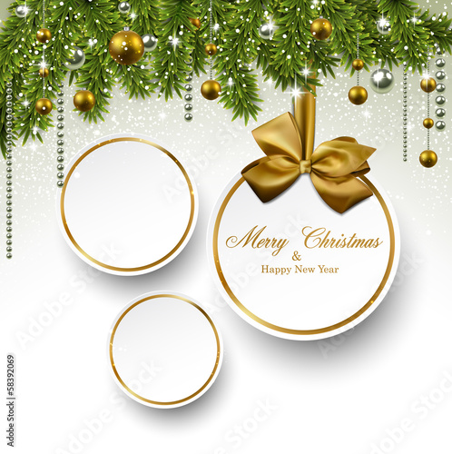 Paper round holiday labels.