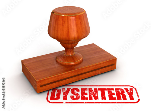 Rubber Stamp dysentery (clipping path included) photo