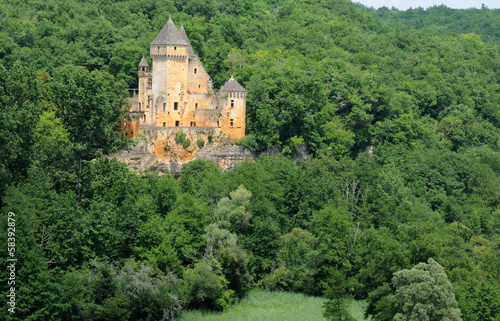 France, picturesque castle of Laussel in Dordogne photo