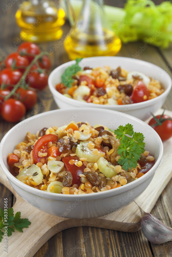 Lentils with vegetables Lentils with vegetables