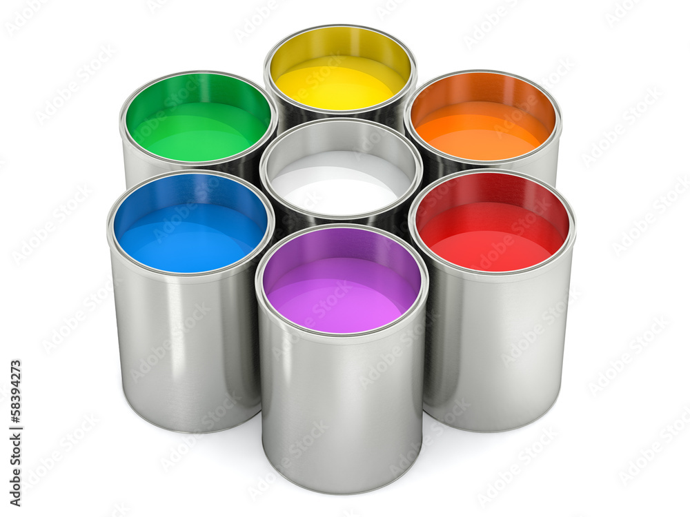 Paint buckets - color wheel Paint buckets - color wheel