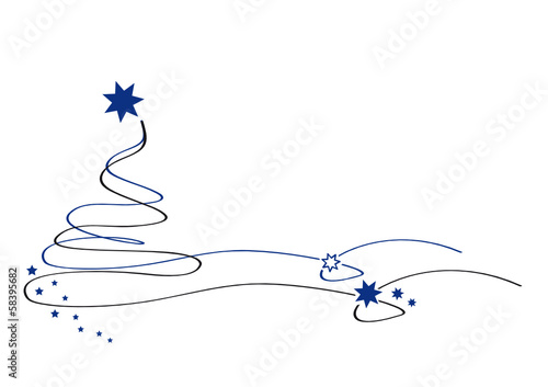 weihnachtsbaum - blau - filigran
