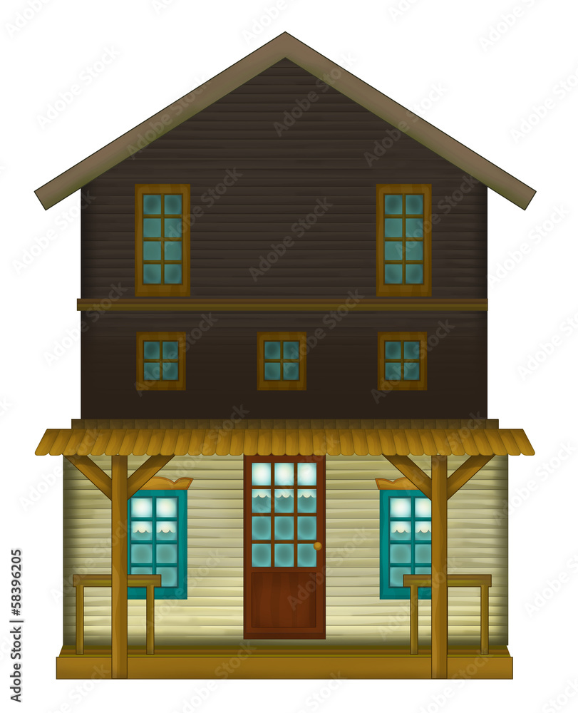 Wild west - western - illustration for the children Wild west - western - illustration for the children