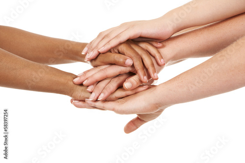group of hands