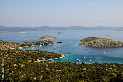 View on bay on Zut Island, Croatia