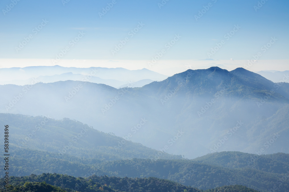 View from Doi Inthanon, the highest peak of Thailand