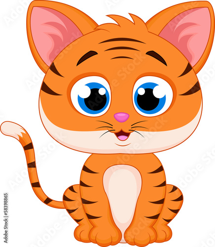 Fototapeta Naklejka Na Ścianę i Meble -  Cute tiger cartoon