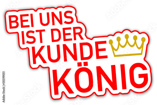 Sticker König Kunde  #131115-svg03