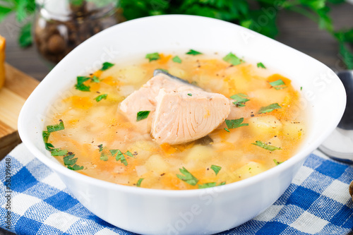 Wallpaper Mural Healthy fish soup made of salmon Torontodigital.ca