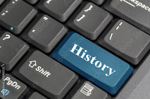 History key on computer keyboard