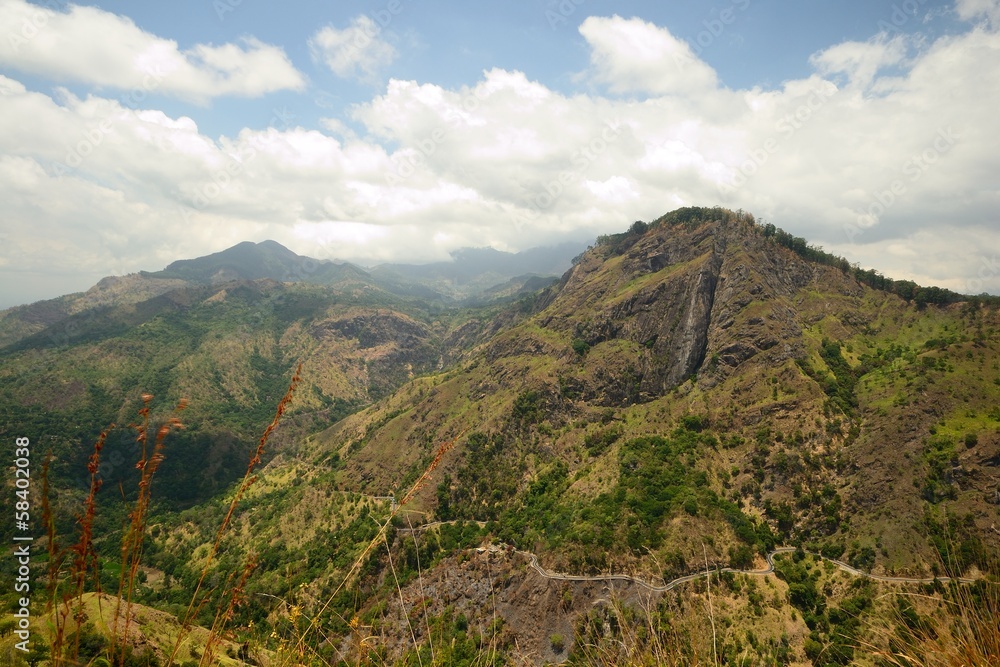 Panoramic view of Ella Rock, Sri Lanka