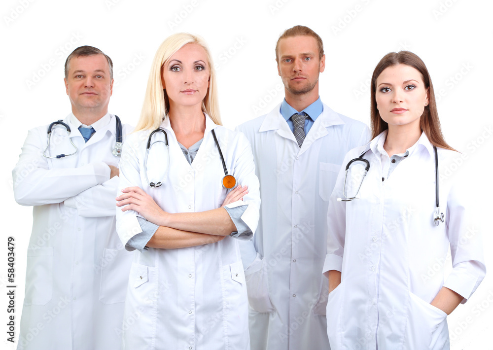 Medical workers isolated on white Medical workers isolated on white