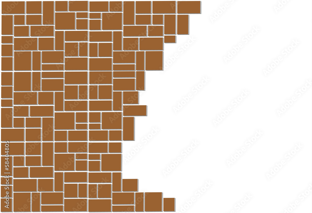 Obraz premium block wall broken