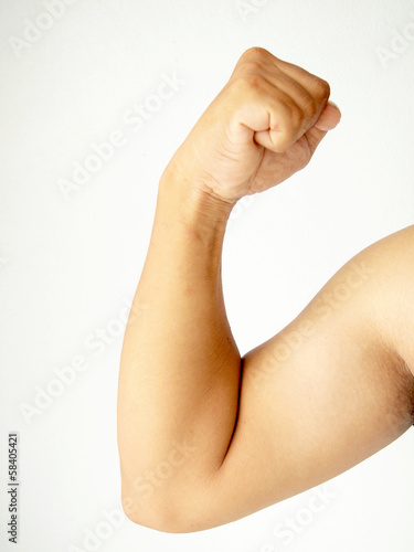 Picture of a muscular arm flexing