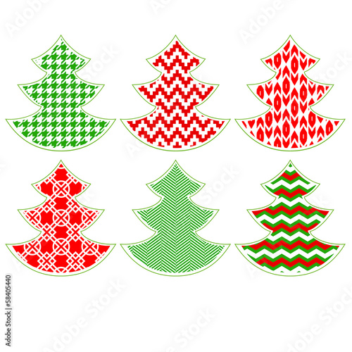 Red and green patterned chr...