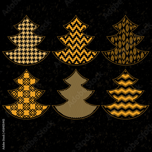 Golden patterned christmas ...