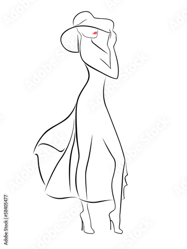 Romantic young woman in hat